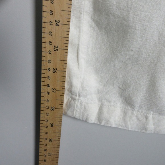 Abercrombie & Fitch Womens Wide Leg Linen Blend Pants White Size S Coastal - Picture 6 of 14